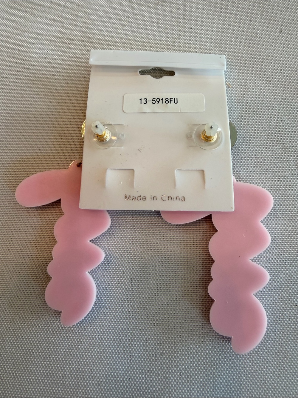 NWT Viola Pink Glitter 'Love' Drop Statement Earrings 3” Long - Picture 3 of 4